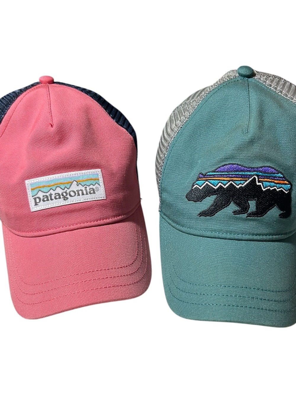 Patagonia womens Pink and Teal Trucker Hats
